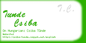 tunde csiba business card