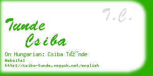 tunde csiba business card